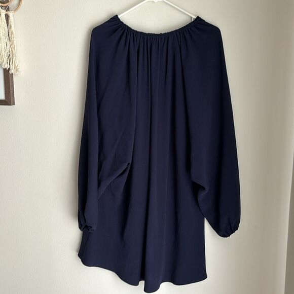 Elizabeth and James Women Solid oversize  Tunic Navy tassel Dress size small EUC - Picture 11 of 11